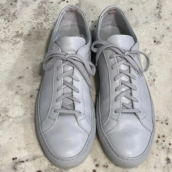 COMMON PROJECTS Men’s EU 41 US 8 Original Achilles Leather Sneakers Gray‎ - Picture 3 of 16
